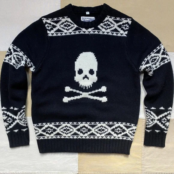 Schott NYC | Sweaters | Schott Nyc Jolly Roger Wool Blend Sweater
